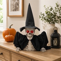 Nouveaux produits SIPKLR : Squelette animatronique effrayant de 28 cm pour fêtes d'Halloween et maisons hantées