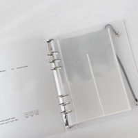 Carpeta de anillas personalizada de tamaño A4 con protector de hojas de 3 orificios de PP Carpeta de archivos de 9 bolsillos para páginas de tarjetas comerciales