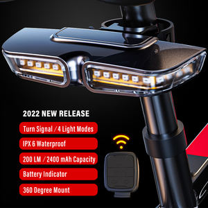 Feu arrière de vélo, clignotant LED, indicateur USB sans fil, télécommande, <span class=keywords><strong>VTT</strong></span>, vélo de route, clignotant de sécurité, <span class=keywords><strong>lampe</strong></span> d'avertissement - Product Image 2