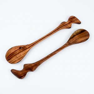 Juego de cubiertos de madera único, diseño elegante, juego de 2 piezas de calidad premium, perfecto para eventos, vajilla, utensilios de comedor y hoteles. - Product Image 1