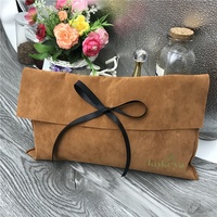 Sac à main en velours de luxe personnalisé pochette enveloppe sac à poussière avec logo or enveloppe bijoux pochette de parfum