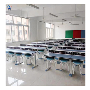 批发高中化学实验室套件ce实验室学校家具科学实验室工作学生双座桌椅 - Product Image 5