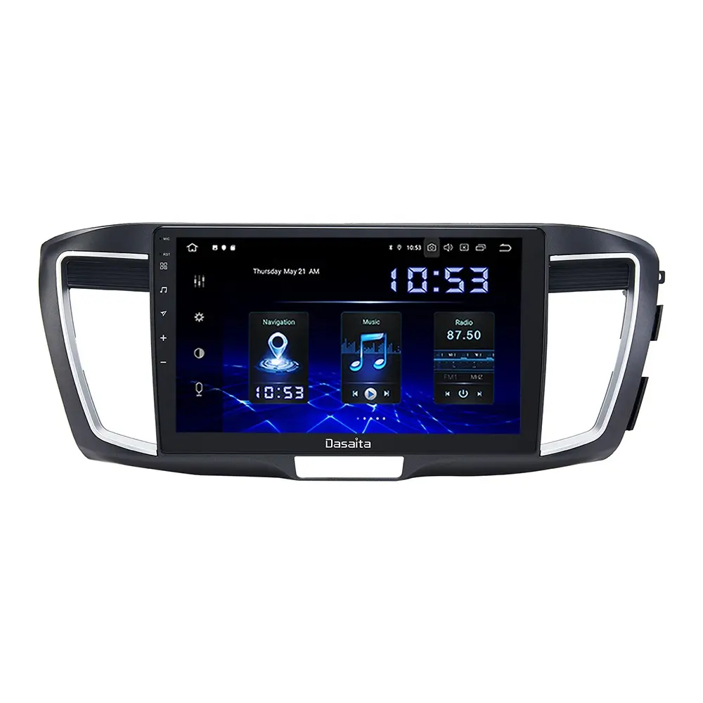 Dasaita วิทยุติดรถยนต์ Android 10,วิทยุรถยนต์สำหรับ Honda Accord MAX10 2013 2014 2015 2016รองรับแอนดรอยด์4G/64G 2017นิ้ววิดีโอ BT 10.25