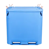 Conteneur en plastique isolé pour le poisson, 1000L, bacs à poisson isolés pour les fruits de mer