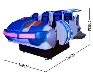 Skyfun 2019 Venta caliente fresca 6 asientos nave espacial 9D vr máquina de juego de parque temático de cine simulador de vuelo para los adultos