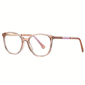 Gafas Ópticas Redondas de Moda de Lujo 2025, TR90, Patillas Metálicas, Anti Luz Azul, para Mujer - Product Image 6