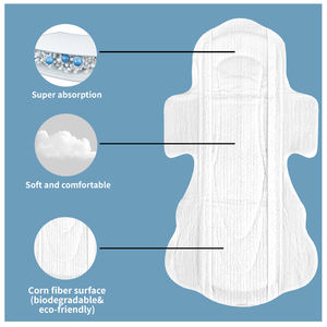 定制品牌高品质月经垫有机生物降解卫生巾PE女士防漏设计卫生巾 - Product Image 4