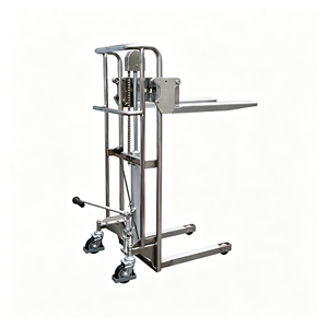 Chariot élévateur manuel à fourche réglable, 1 tonne, 2 tonnes, transpalette manuel, chariot élévateur d'entrepôt, kit CE, neuf, promotionnel - Product Image 1