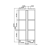Casier de salle de sport HLD pour le stockage des vêtements 2/3/4/6/9/10/15/24 portes école bureau utilisé casier en acier armoire colis classeurs