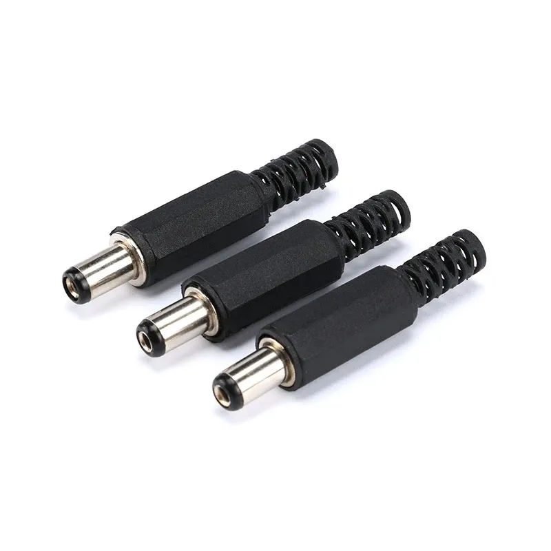 DC 2.1mm DC Power Male Plug Socket Outlet Connector 5.5*2.1 Electrical Socket Solder Wire Adapter 5.5x2.1 DC Plugs
