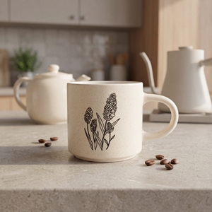 Taza de Porcelana con Diseño Floral Retro Creativo, Estilo Clásico, Apta para Lavavajillas y Microondas, Regalo Ideal para Café - Product Image 6