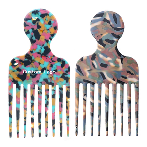 4mm directa de la fábrica de herramienta herramientas de peluquería de Peine ácido acético peine Oriente Medio África Cruz peine afro a para las mujeres 890074 - Product Image 3