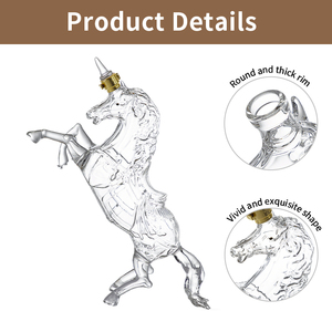 Decantador ecológico en forma de caballo de lujo-Vidrio de borosilicato de alta calidad para whisky <span class=keywords><strong>Bourbon</strong></span> Vodka Ron Tequila <span class=keywords><strong>Gin</strong></span> - Product Image 2