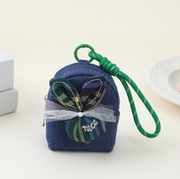 Nouvelle pochette vintage en jean, écouteurs portables, sac de rangement pour rouge à lèvres, pendentif de sac à dos, poupée pochette, article cadeau
