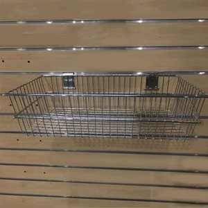 Customized Iron <strong>Wire</strong> <strong>Hanging</strong> Metal Slatwall Pegboard <strong>Basket</strong> - Product Image 3