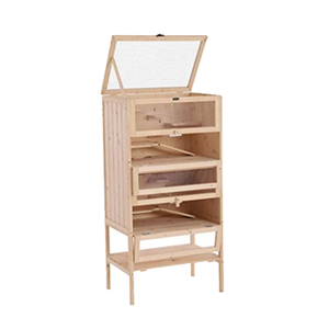 4 परतों लकड़ी हम्सटर पिंजरे डिजाइन के लिए छोटे पोल्ट्री अनुकूलित पालतू घर - Product Image 1