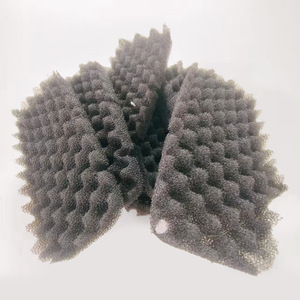 Éponge filtrante ondulée noire Huanjie en PU, coton biochimique en nid d'abeille, tampon de purification d'eau pour aquarium - Product Image 1