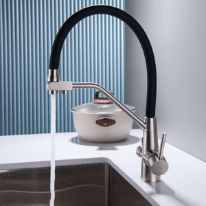 Gold Plus <strong>Supplier</strong> <strong>Pull</strong> Out 304 Stainless Steel Kitchen Sink Faucet 3 <strong>Way</strong> Water Filter Kitchen Mixer Taps - Product Image 5