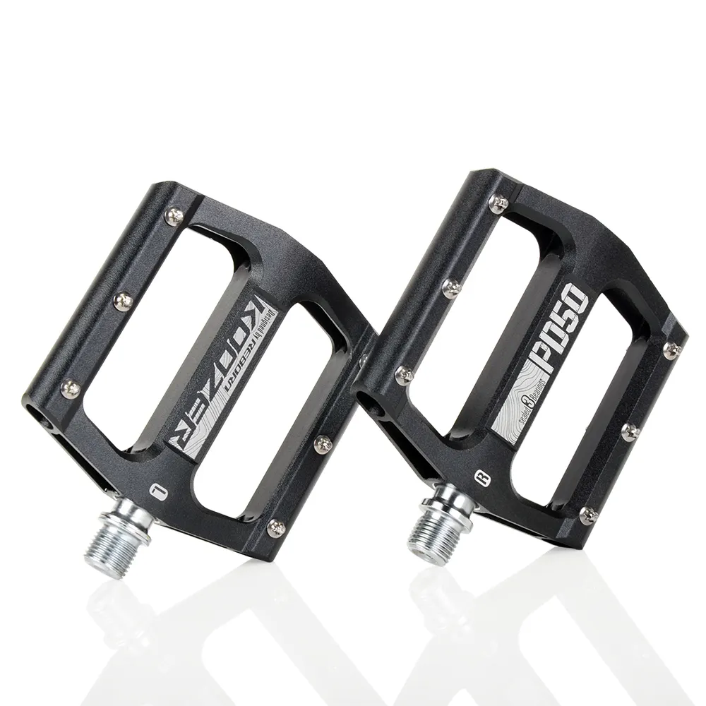 Koozer PD50 Flat MTB Pedal 3 Seal-bearing CR-MO Axle Super Light Alloy 365g For XC BMX With Non-slip Steel Pin Bicycle Pedal