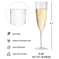 Gobelet à vin en plastique transparent, design côtier Phnom Penh, en polycarbonate acrylique incassable et réutilisable, idéal pour les fêtes