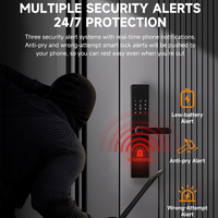 Cerradura Inteligente OEM de Alta Seguridad para Hogar, con Tarjeta IC, Entrada de Datos, WiFi Tuya, TT BLE, Soporte en la Nube para Acero/Vidrio/Madera D1-6
