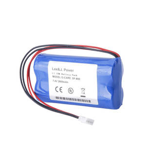 用于G-CARE电池BAK-18650C4*<span class=keywords><strong>2</strong></span> SP-800 7.2V 2600毫安时锂离子和锂离子电池，用于G CARE生命体征监护仪高质量 - Product Image 2