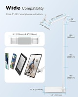 Usine Logo personnalisé boîte iDock élégant hauteur réglable iPad support de sol 360 Rotation aluminium tablette support de téléphone pour canapé-lit