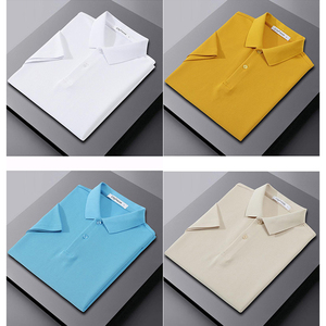 T-shirts Polo Décontractés pour Hommes à Manches Courtes d'Été Respirants avec Broderie de Logo Personnalisé Couleur Unie Unisexe - Product Image 5