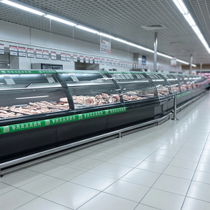 Vitrine réfrigérée multifonctionnelle en verre incurvé pour fromages, charcuteries et salades, fournie directement par l'usine - Product Image 5