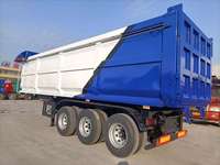 Promotion : Semi-remorque benne à trois/quatre essieux, capacité 40-80 tonnes, robuste, en acier, 20/40 pieds, pour le transport de gravier