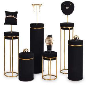 Juego de soporte de exhibición de joyería de tienda OEM Jinsky para organización y exhibición de collares y pulseras - Product Image 1