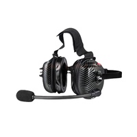 Casque robuste à double oreillettes en fibre de carbone avec suppression du bruit, prise XLR pour talkie-walkie
