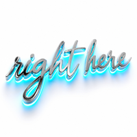 Enseigne lumineuse Halo 3D en miroir argenté avec lettres cursives cyan et rétroéclairage LED pour la décoration murale de la maison, du salon, du café, de la boutique ou du magasin.