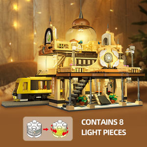 89136 creativo MOC stazione ferroviaria blocco di mattoni modello di assemblaggio educativo per bambini blocco di costruzione Set di plastica giocattolo regalo Juguete - Product Image 5