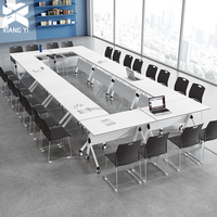Table de bureau, table pliante, table de conférence modulaire, table pliable, salle de réunion moderne, présentoir de vente au détail, environnement de bureau, bureau
