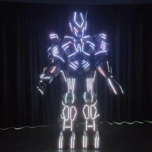 Guangzhou Namchi nueva llegada gran oferta hacer <span class=keywords><strong>dinero</strong></span> EVA Material Metal aspecto Robot disfraces Led traductor micrófono Robot trajes - Product Image 2