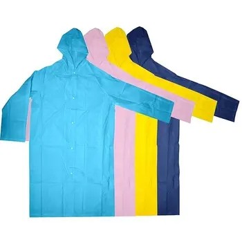 Colorful Fashion Rain Coat With Long Sleeve And Hood Disposable Portable Raincoat Customized Packing Acceptable