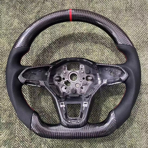 Volante de Fibra de Carbono para VW MK8 Touareg GTD MK6 R-Line CC Jetta GTI Tiguan Passat Amarok <span class=keywords><strong>Virtus</strong></span> V6 T6 Variant - Product Image 1