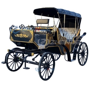 Voiture de tourisme électrique de luxe noire de style britannique rétro / Voiture de tourisme électrique multi-places très vendue - Product Image 1