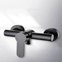 Robinet de douche en acier inoxydable noir, robinet de peinture en acier inoxydable, robinet de douche clair et sombre pour salle de bain