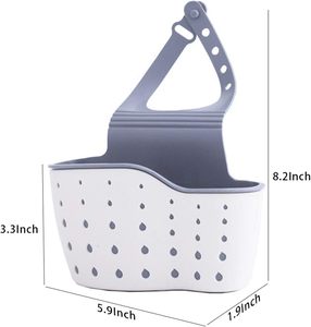 Hanging Adjustable Strap Faucet Drying <b>Kitchen</b> Drain Bag Sink <b>Caddy</b> Sponge Holder Rubber Eco-Friendly Modern Soap Holder - Product Image 2