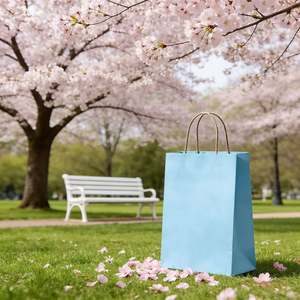 Custom-<b>patterned</b> Eco-friendly Kraft <b>Paper</b> Shopping Bags with <b>Paper</b> Rope Handles for Gift and Retail Packaging - Product Image 5