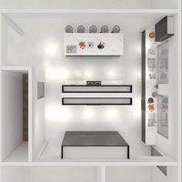 Armoires de cuisine modulaires avec mécanismes, armoires d'angle, conceptions suspendues simples et armoires de base