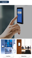 Portworld YC-SM55P Panneau de commande central de luxe en aluminium 5,5 pouces RK3576 Android 14 pour le contrôle de l'éclairage avec support CE OEM/ODM