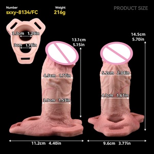 Anneau pénien en silicone souple et réaliste pour homme, réutilisable, pour retarder l'éjaculation, jouet sexuel masculin - Product Image 6
