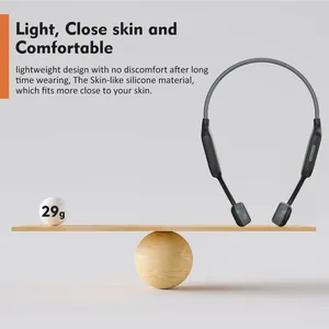 Casque sans fil à conduction osseuse <span class=keywords><strong>Paramita</strong></span> DG08C à oreille ouverte avec indicateur LED, étanche IPX-6 pour un design sportif 5.3 - Product Image 3