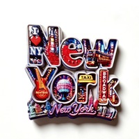 Aimant de réfrigérateur 3D créatif USA New York, motif lettres et architecture emblématique, souvenir de voyage et décoration intérieure