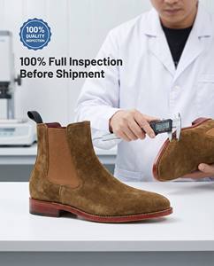 Botas <span class=keywords><strong>Chelsea</strong></span> Premium con Construcción Goodyear para Hombre, de Cuero de Ante, Media Caña, Plataforma Antideslizante, Zapatos Clásicos de Vestir para <span class=keywords><strong>Caballero</strong></span>, OEM Personalizado - Product Image 5