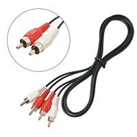Câble audio stéréo OEM 2-RCA mâle-mâle, paire torsadée, diamètre extérieur 5 mm, connecteurs dorés, non blindé, pour utilisation automobile
