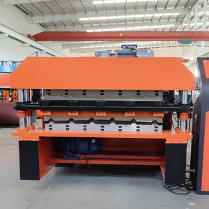Avec formage de rouleaux élevé pour matériaux de construction Machine à double couche pour toiture en métal ondulé de bonne qualité - Product Image 1